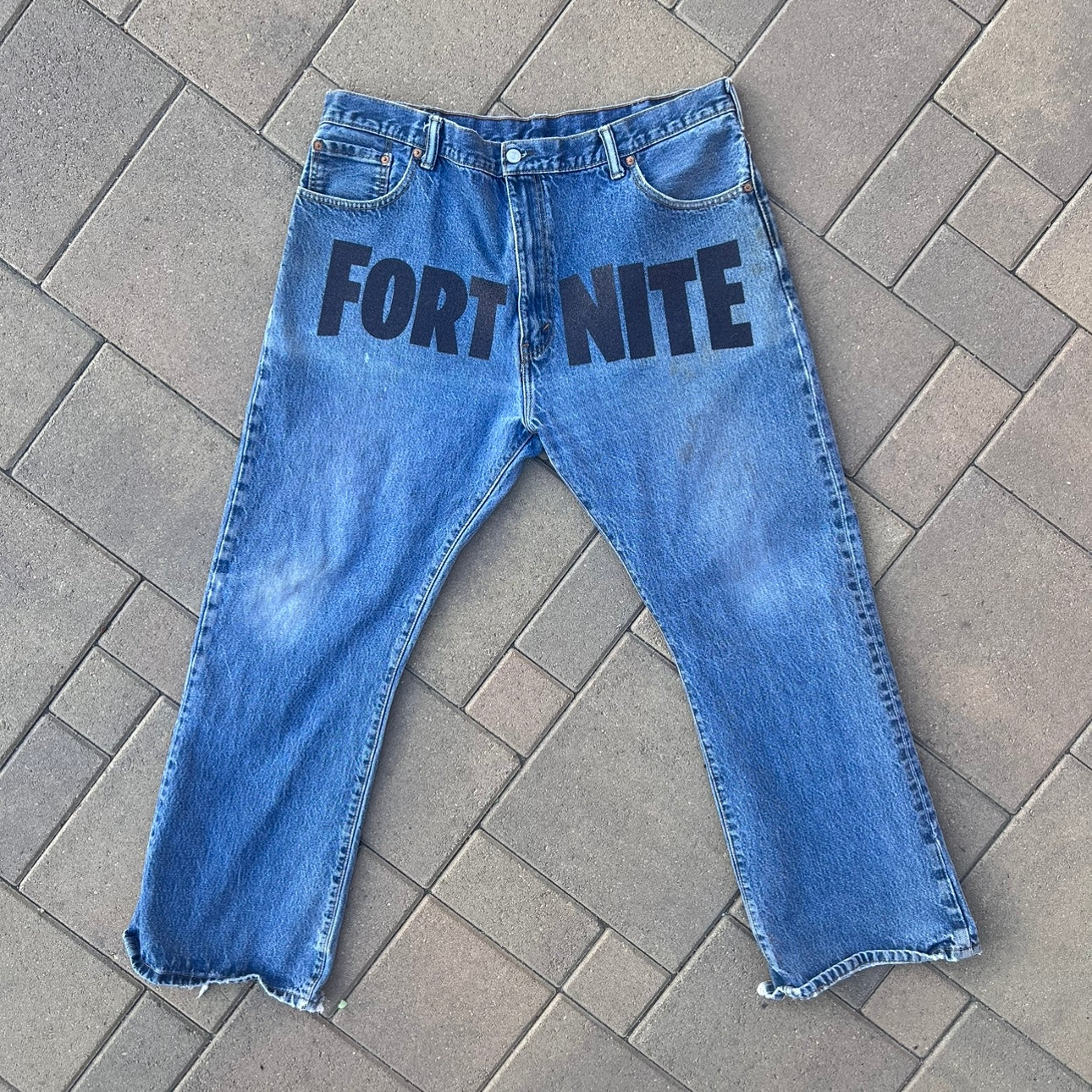 Fortnite Pants (Black Glitter)